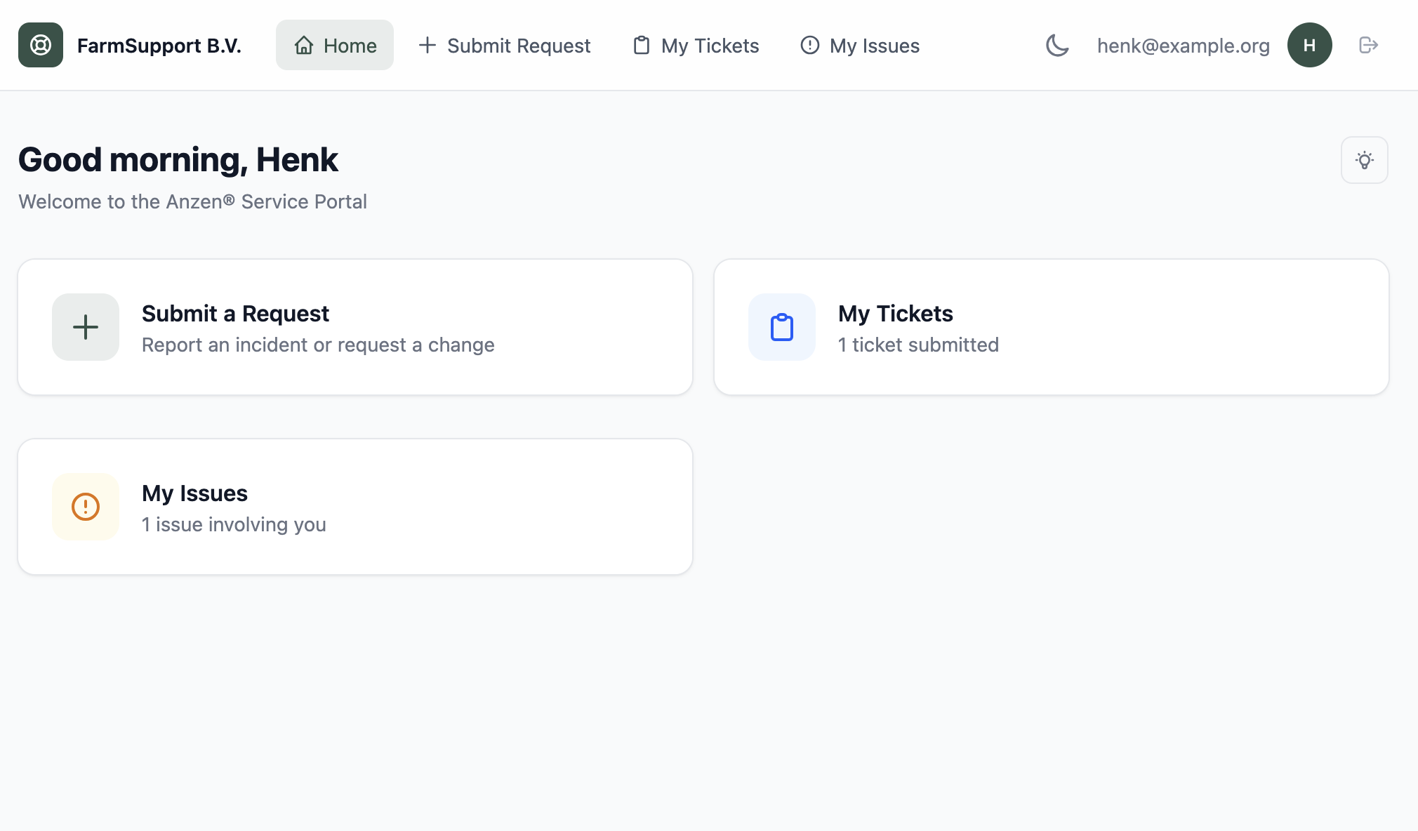 Clean workspace sign-in screen with subdomain-based tenant resolution